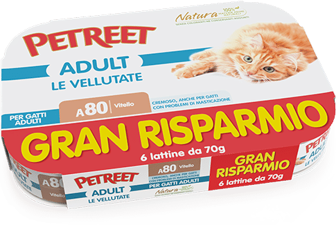 Petreet Natura Le Vellutate Vitello 6x70gr Petreet Natura Le Vellutate Vitello 6x70gr